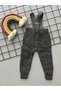 Unisex Cross-Strapped Adjustable Length Flexible Knitwear Salopet Overalls for Baby - 3