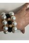 Fish Zircon Charm Dangle 2-Piece Pearl Bracelet - 4