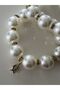 Fish Zircon Charm Dangle 2-Piece Pearl Bracelet - 2