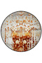 Beige Orange Theme Abstract Traditional Patterned Round Woven Base Vintage Decorative Carpet 6147 - 3