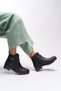 Lislaevar Women's Buckle Detailed Boots 0012202 Black Leather - 2