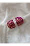 Custom Design - Polymer Clamped Steel Earrings, Needle Ruffles Model Handmade - 3