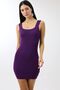 Women's Purple Square Collar Knitwear Dress - 4