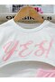 Girl's Yes Printed Crop T-Shirt Dress - 3