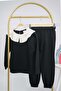 Girls' Back to School Cotton Track Suit with Lace Collar Model