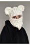 Balaclava, Snow Mask, Balaclava with Black Teddy Bear Ears, Beanie - 2
