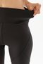 Women's Black High Waist Gathering Karyoka Stitching Breathable Soft Textured Flexible Sports Shorts Leggings - 3