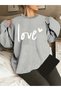 Women's Love Printed Crew Neck Sweatshirt