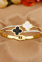 Zircon Stone Lucky Clover Non-Tarnish Enamel Steel Clamp - Stylish Elegant, Diameter: 6cm 17cm - 5