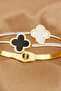 Zircon Stone Lucky Clover Non-Tarnish Enamel Steel Clamp - Stylish Elegant, Diameter: 6cm 17cm - 4