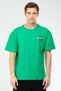 Green Oversize Cotton Crew Neck Short Sleeve Men's T-Shirt Xf1583 - 2
