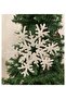 New Year 20cm Bright Glitter Covered Room Wall Decoration Ornament Snowflake Decor - 2