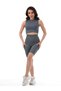 High-Waisted Fabric Fitness Yoga Sports Shorts Leggings - 7