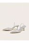 Gale Pearl Detail Open-Back Heeled Shoes - 4