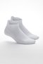 2 Pairs White Cotton Heel Reinforced Women'S/Men's Sneaker Sports Socks
