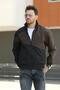 Phnom Su Men's Stand Collar Seasonal Coat with Repellent Stripe Detail Raincoat - 3
