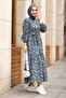 Medusa Navy Blue Dress - 4