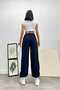Harajuku Style Black Waist and Elastic Leg Sweatpants - 3