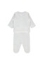 طقم بيجامة إنترلوك مع جوارب طويلة 2 قطعة (REFLECTED BABY) إكرو F1374 - 4