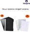 10 Pieces A4 Black Ring Binder File with 50 Pieces Transparent Pockets File with Perforated Edges