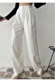 Women's White Wide Leg High Waist Palazzo Trousers