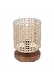 Rattan Series Mini Hazeran Lampshade - Wooden Base - 3