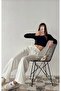 Women's White Wide Leg High Waist Palazzo Trousers - 3