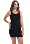 Children's Ribbed Knit Thick Strap Summer Wrap-Around Knitwear Black Dress - 2