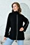 Turtleneck Oversize Cut Long Sleeve Black Knitwear Sweater 4119 - 7