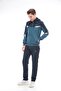Men's Sports Tracksuit Set - Twill Combed Cotton, Detachable Hooded, 4355 - 2