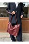 Women's Burgundy Shopper Large Handle Bag - 2