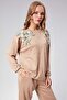 Hatunatila Special Fabric Double Set with Flower Detail on the Shoulder - 7855 - 7