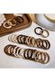 Women's "l"size Brown Tones 50pcs Rubber Buckle Set - 3