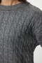 Anthracite More Sustainable Soft Textured Basic Knitwear Sweater Twoaw25Kz00334 - 4
