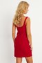 Women's Red Square Neck Mini Dress Ked4291 - 7
