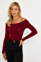 Women's Burgundy Blouse Hor13 - 6
