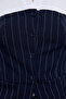 Strapless Navy Blue Striped Vest Woven Shirt - TWOAW25GO00054 - 4