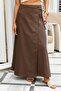 Brown Skirt with D Buckle Accessories - 5