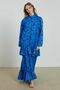 Floral Tulle Patterned Dress - Cobalt Blue - 7