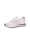 White Lace-up Women's Sports Shoes