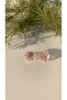 Pink Color Glitter in Transparent Epoxy Cat Dog Paw Shaped Earrings with Silver Accessories Handmade - 3
