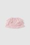 Organic Cotton Embroidered Muslin Baby Skirt with Bloomer Pink - 3