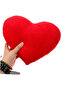 Red Decorative Plush Heart Pillow - 2