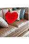 Red Decorative Plush Heart Pillow - 6