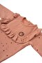 Long Sleeve Frilly Adjustable Snap Fastener Bodysuit Cosmos Pink Organic Cotton - 3