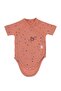 Short Sleeve Double Breasted Bodysuit Newborn Cosmos Pink Organic Cotton