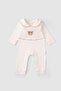 Organic Cotton Baby Collared Jumpsuit Playtime Teddy Bear Embroidered