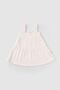 Organic Cotton Quilted Layered Baby Gilet Dress Cream - 4
