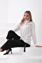 Large Size Lace Embroidery Crepe Shirt - G0046 - 3