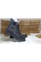 Casual Genuine Leather Black Men's Winter Leather Boots - 5